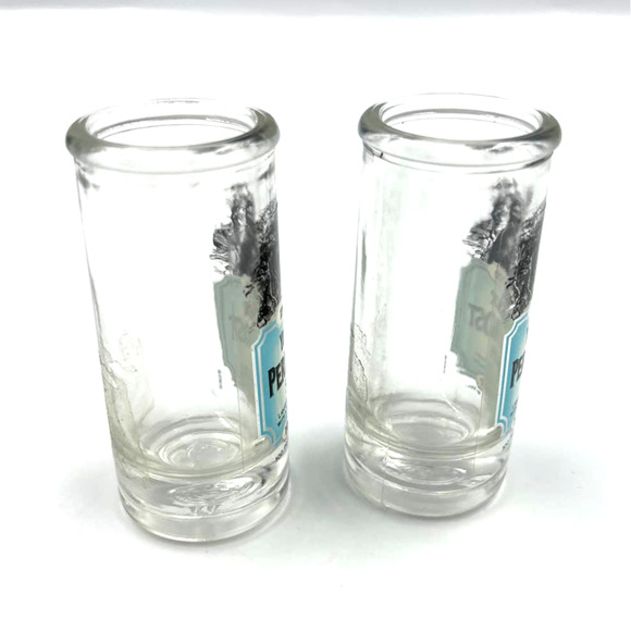 Vintage Yukon Jack Perma Frost Schnapps 100 Proof EMPTY Shot Glasses 2 Set - Picture 7 of 10